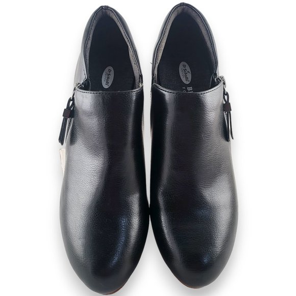 Dr. Scholl's Black Tan Almond Toe Wedge Bootie - US 9 - Picture 2 of 9